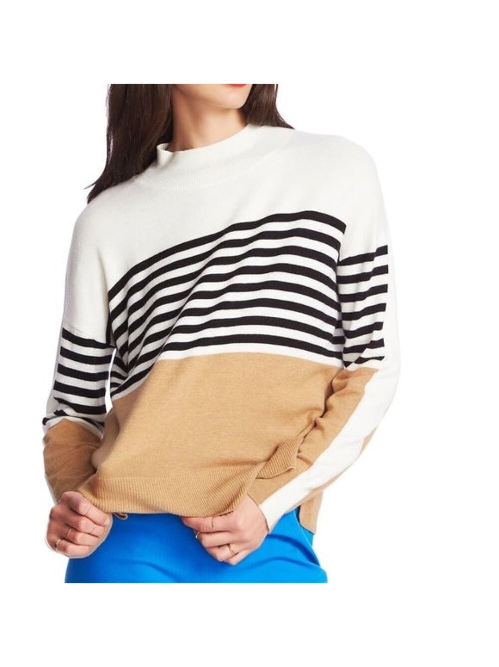 COURT & ROWE Stripe Colorblock Sweater